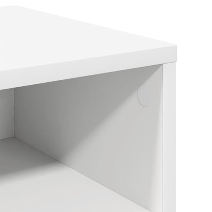 Sängbord vit 40x30x30 cm konstruerat trä