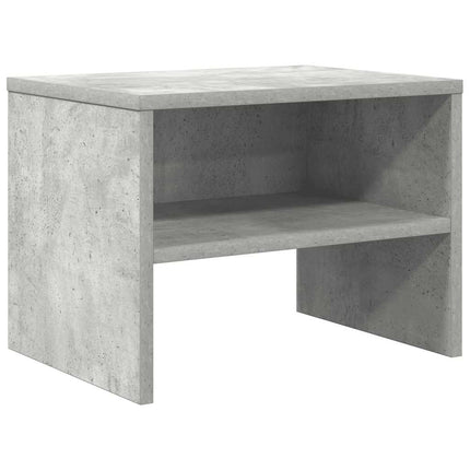 Sängbord betonggrå 40x30x30 cm konstruerat trä