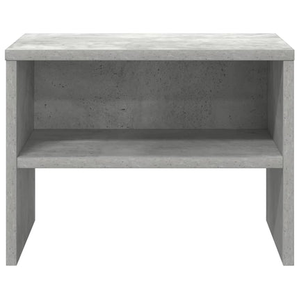 Sängbord betonggrå 40x30x30 cm konstruerat trä