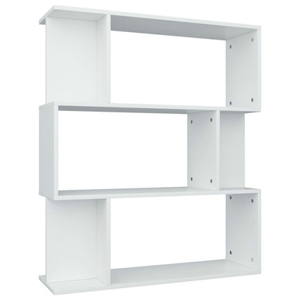 Bokhylla/Rumsavdelare vit 80x24x96 cm konstruerat trä