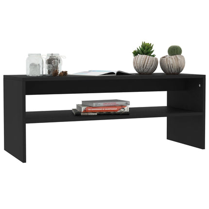 Soffbord svart 100x40x40 cm konstruerat trä