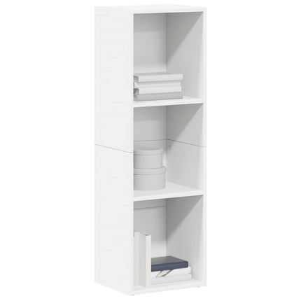 Bokhylla/tv-bänk vit 36x30x114 cm konstruerat trä