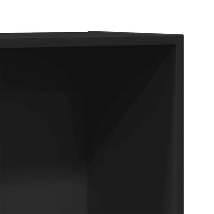 Bokhylla/tv-bänk svart 36x30x114 cm konstruerat trä