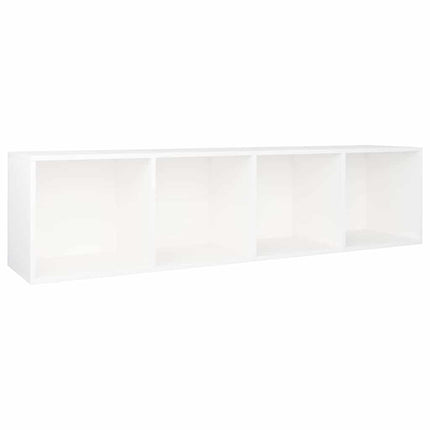 Bokhylla/tv-bänk vit 36x30x143 cm konstruerat trä