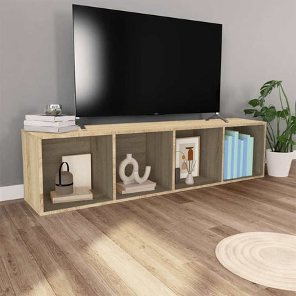 Bokhylla/tv-bänk sonoma-ek 36x30x143 cm konstruerat trä