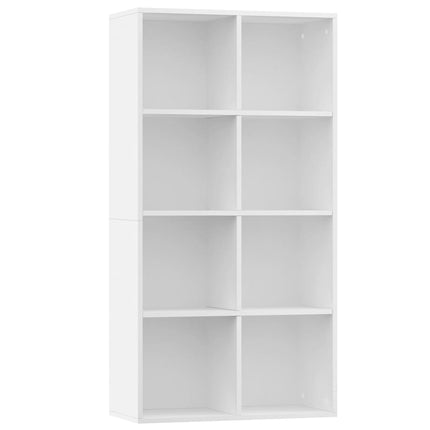 Bokhylla/skänk vit 66x30x130 cm konstruerat trä