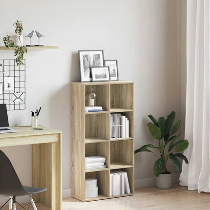 Bokhylla/skänk sonoma-ek 66x30x130 cm konstruerat trä
