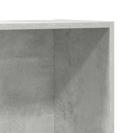 Bokhylla/skänk betonggrå 66x30x130 cm konstruerat trä