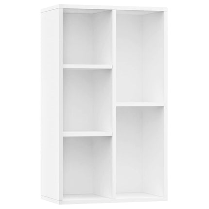 Bokhylla/skänk vit 50x25x80 cm konstruerat trä