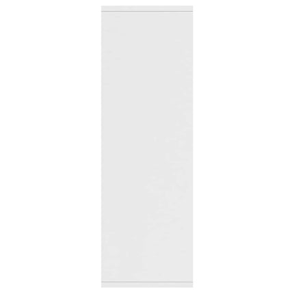 Bokhylla/skänk vit 50x25x80 cm konstruerat trä
