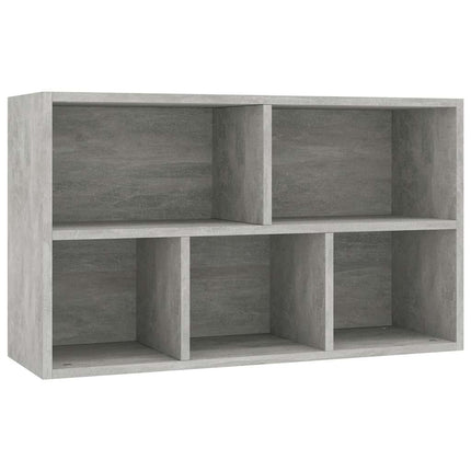 Bokhylla/skänk betonggrå 50x25x80 cm konstruerat trä