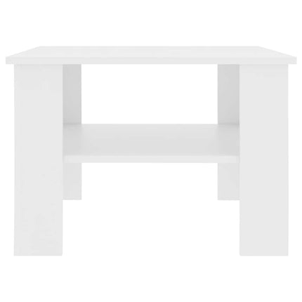 Soffbord vit 60x60x42 cm konstruerat trä
