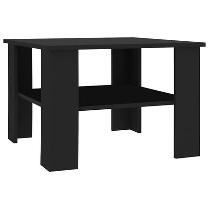 Soffbord svart 60x60x42 cm konstruerat trä