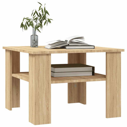 Soffbord sonoma-ek 60x60x42 cm konstruerat trä