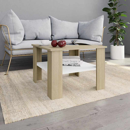 Soffbord Hantverksmässig Ek 60X60X42 Cm Konstruerat Trä