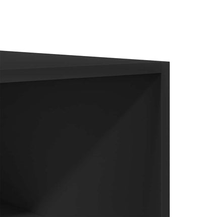 Garderob svart 100x50x200 cm konstruerat trä