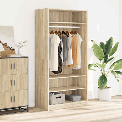 Garderob sonoma-ek 100x50x200 cm konstruerat trä