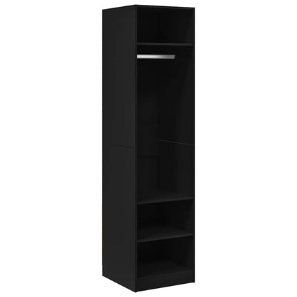 Garderob svart 50x50x200 cm konstruerat trä