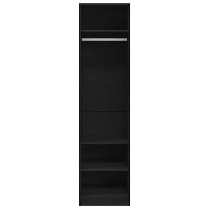 Garderob svart 50x50x200 cm konstruerat trä