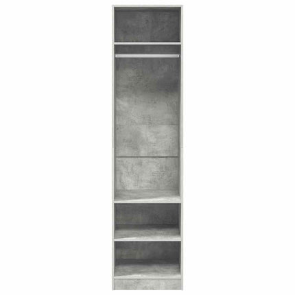 Garderob betonggrå 50x50x200 cm konstruerat trä