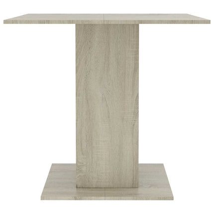 Matbord vit och sonoma-ek 80x80x75 cm konstruerat trä
