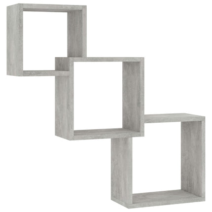 Kubhyllor betonggrå 84,5x15x27 cm konstruerat trä