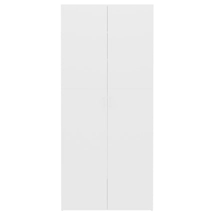 Skoskåp vit 80x35,5x180 cm konstruerat trä