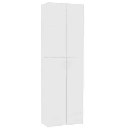 Kontorsskåp vit 60x32x190 cm konstruerat trä