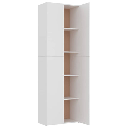 Kontorsskåp vit 60x32x190 cm konstruerat trä