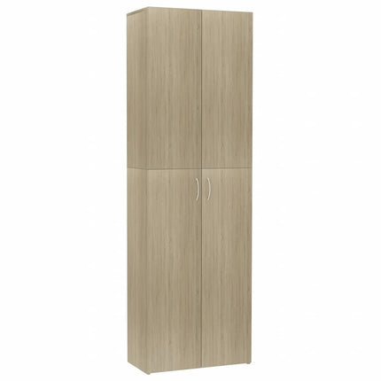 Kontorsskåp sonoma-ek 60x32x190 cm konstruerat trä