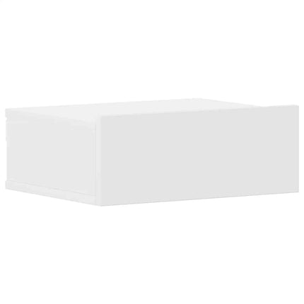 Svävande sängbord vit 40x30x15 cm konstruerat trä