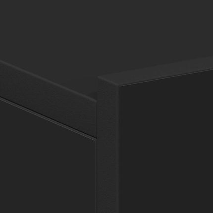 Svävande sängbord svart 40x30x15 cm konstruerat trä