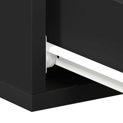 Svävande sängbord svart 40x30x15 cm konstruerat trä