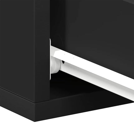 Svävande sängbord 2 st svart 40x30x15 cm konstruerat trä