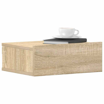 Svävande sängbord sonoma-ek 40x30x15 cm konstruerat trä