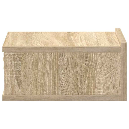 Svävande sängbord sonoma-ek 40x30x15 cm konstruerat trä