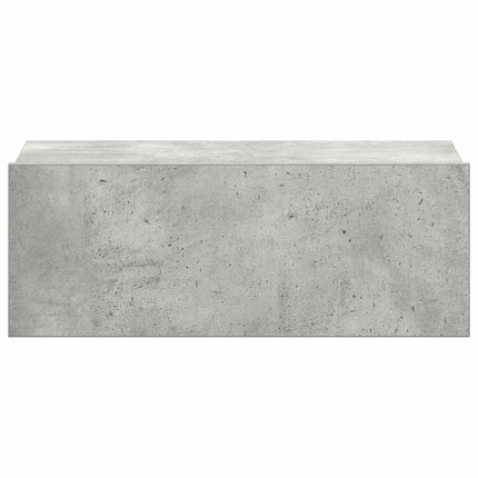 Svävande sängbord betonggrå 40x30x15 cm konstruerat trä
