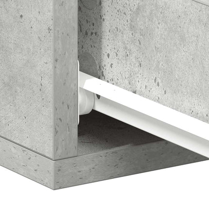 Svävande sängbord betonggrå 40x30x15 cm konstruerat trä