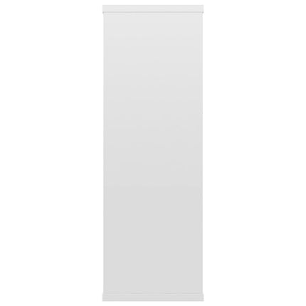 Vägghyllor vit högglans 104x20x58,5 cm konstruerat trä