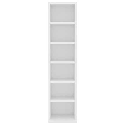 CD-hylla vit 21x20x88 cm konstruerat trä
