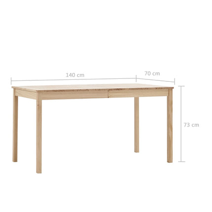 Matbord 140x70x73 cm furu
