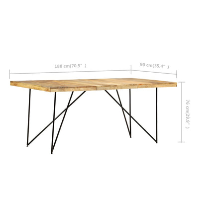 Matbord 180x90x76 cm massivt mangoträ