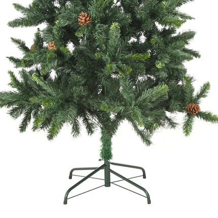 Plastgran med kottar grön 180 cm