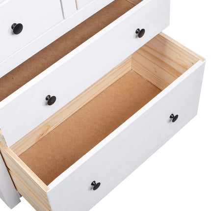 Skänk vit 80x40x83 cm furu panama