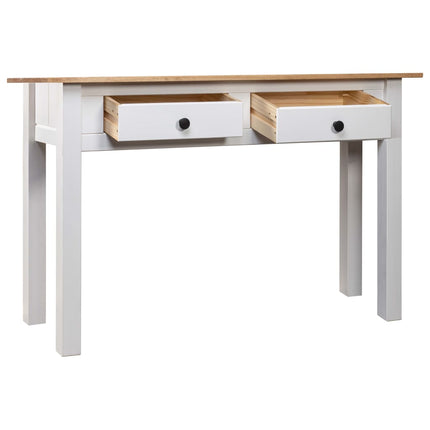Avlastningsbord vit 110x40x72 cm massiv furu panama