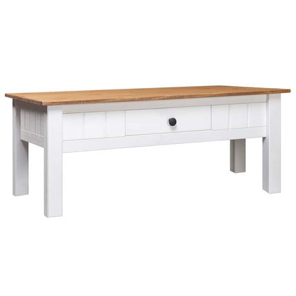 Soffbord vit 100x60x43,5 cm massiv furu panama