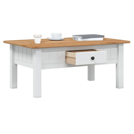 Soffbord vit 100x60x43,5 cm massiv furu panama