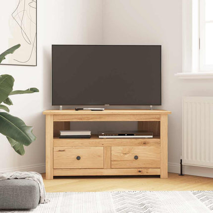 TV-bänk hörn 93x49x49 cm massiv furu panama