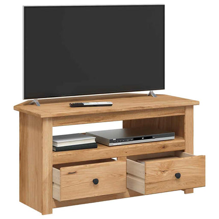 TV-bänk hörn 93x49x49 cm massiv furu panama