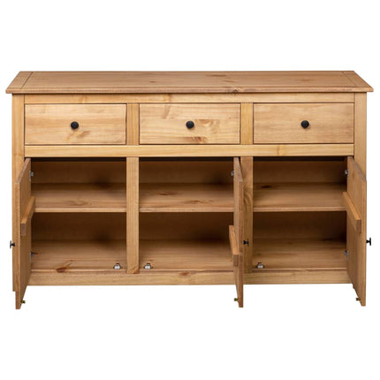 Skänk 135x40x80 cm massiv furu panama